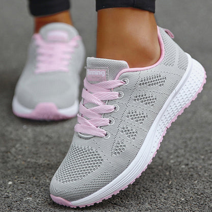 Lightweight Fashion New Womens Sneakers Mesh Fabric LaceUp Tenis Feminino Walking Shoes For Women 7