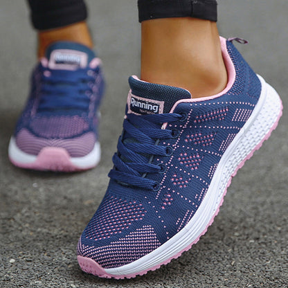 Lightweight Fashion New Womens Sneakers Mesh Fabric LaceUp Tenis Feminino Walking Shoes For Women 2