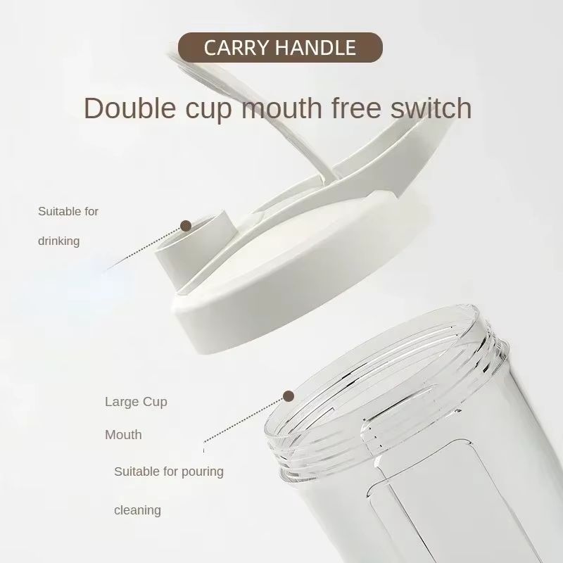 Portable Electric Protein Shaker Bottle  USB Rechargeable 450ml Blender Cup For Fitness  Workout 1