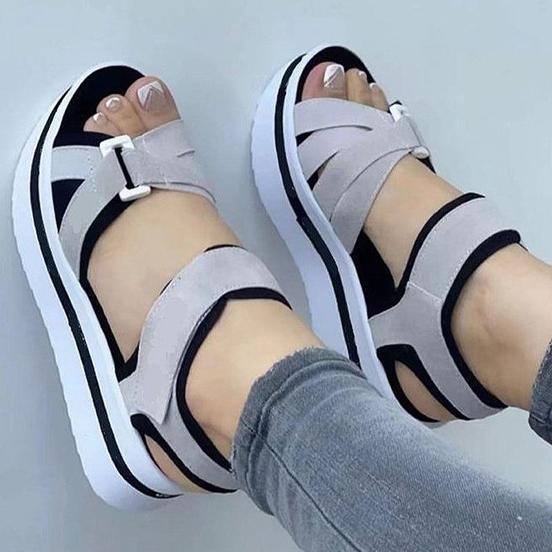 Comfortable Summer Sandals For Women Outdoor Walking  Party Wedge Shoes Elegant Beach Footwear Fema 9