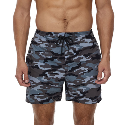 Mens Beach Shorts Summer Surf Swimwear Fitness Workout Trunks With Pockets Sportswear Pants 4