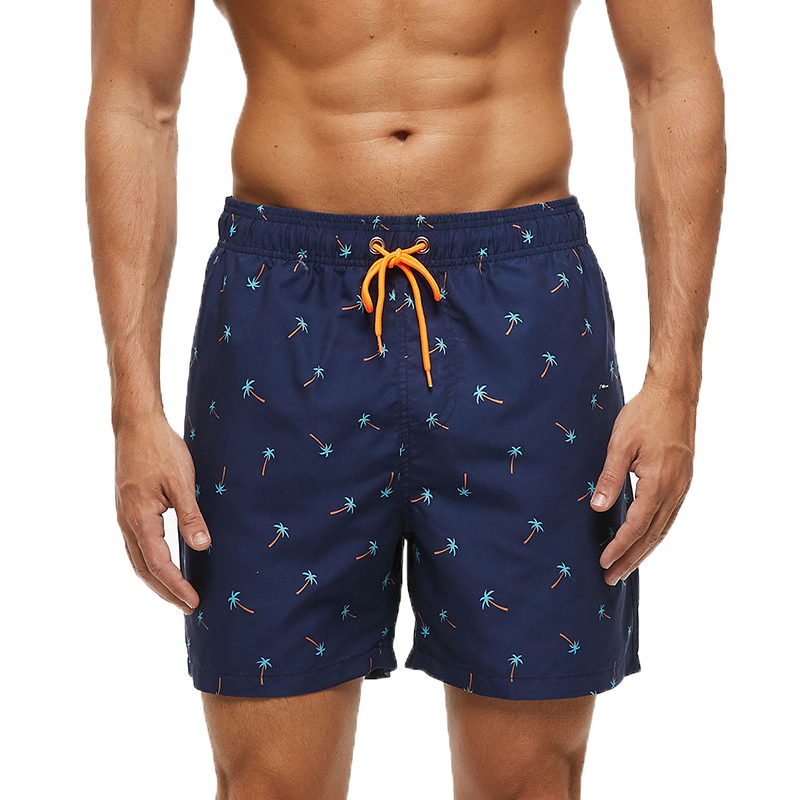 Mens Beach Shorts Summer Surf Swimwear Fitness Workout Trunks With Pockets Sportswear Pants 6