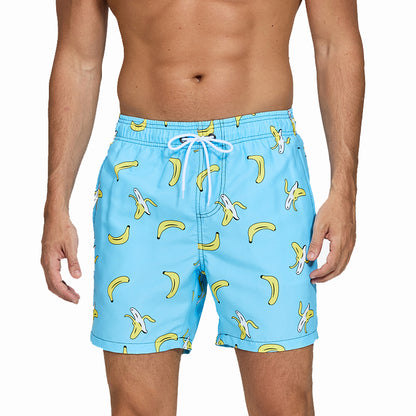 Mens Beach Shorts Summer Surf Swimwear Fitness Workout Trunks With Pockets Sportswear Pants 7
