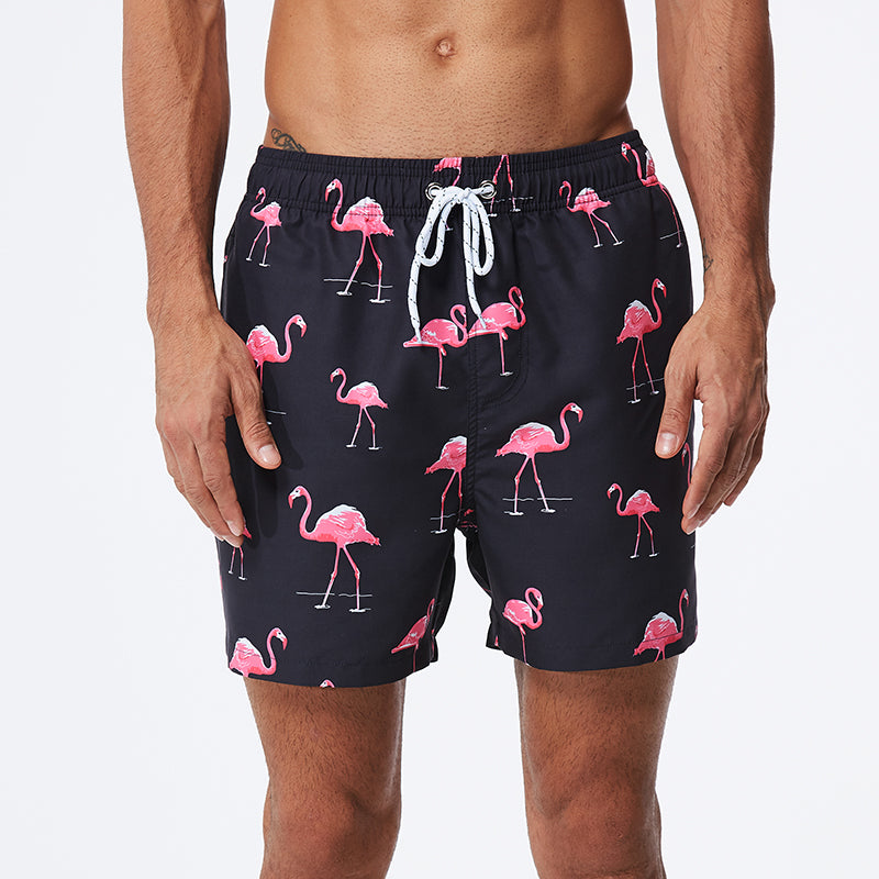 Mens Beach Shorts Summer Surf Swimwear Fitness Workout Trunks With Pockets Sportswear Pants 11