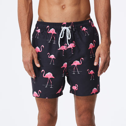 Mens Beach Shorts Summer Surf Swimwear Fitness Workout Trunks With Pockets Sportswear Pants 11