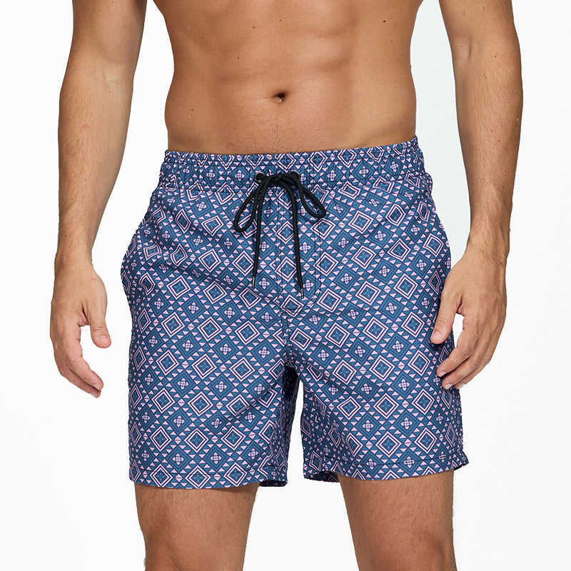 Mens Beach Shorts Summer Surf Swimwear Fitness Workout Trunks With Pockets Sportswear Pants 13