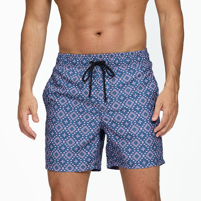 Mens Beach Shorts Summer Surf Swimwear Fitness Workout Trunks With Pockets Sportswear Pants 13