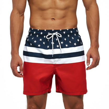 Mens Beach Shorts Summer Surf Swimwear Fitness Workout Trunks With Pockets Sportswear Pants 14
