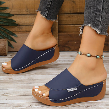 Stylish Summer Women Shoes Sandals NonSlip Wedge Slides Party Slippers  Ladies Footwear For Casual  7