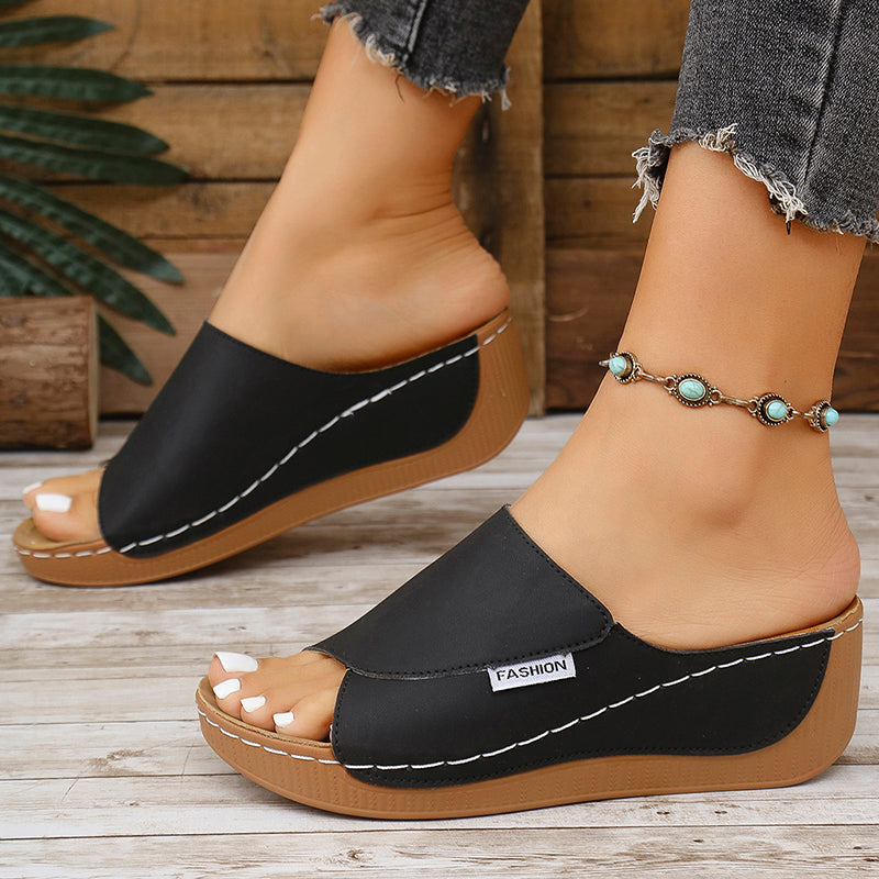 Stylish Summer Women Shoes Sandals NonSlip Wedge Slides Party Slippers  Ladies Footwear For Casual  8