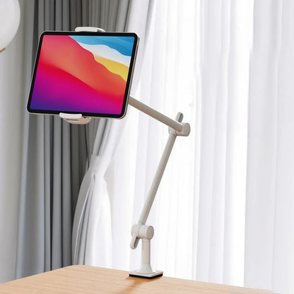 Metal Tablet Holder, Adjustable Phone Stand, Desk Mount Arm, 4.7-12.9 inch iPad Xiaomi Huawei Samsung Kindle Switch