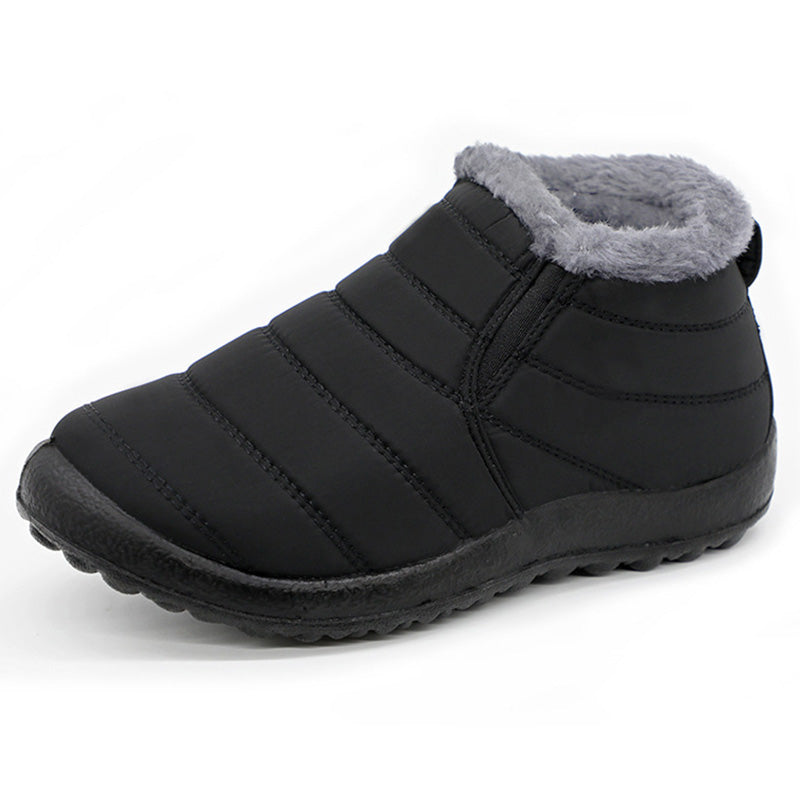 Mens Snow Waterproof Boots Warm Fur Ankle Platform SlipOn Winter Shoes Durable Plush Work Footwear 4