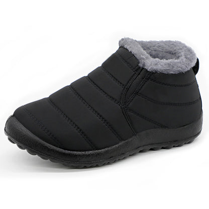 Mens Snow Waterproof Boots Warm Fur Ankle Platform SlipOn Winter Shoes Durable Plush Work Footwear 4