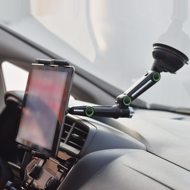 Car Tablet Holder Long Arm, Suction Cup Mount for iPad Pro Air 4-13, Xiaomi Tablet, SUV Truck Vehicle, Windshield Window