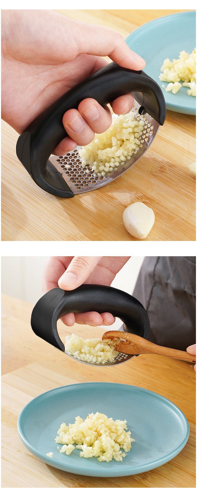 Professional Stainless Steel Garlic Press Manual Garlic Crusher Easy Clean Kitchen Gadget Fruit And 8