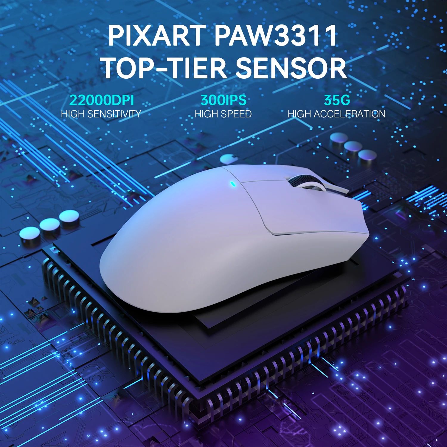 Lightweight Wireless Gaming Mouse ATTACK SHARK X11 RGB Backlight Charging Up To 22K DPI 5