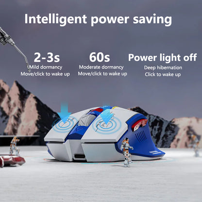 Rechargeable Silent Wireless Mouse, Battery Level Display, Computer PC Laptop, Gaming Office Mouse