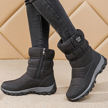 Trendy Boots Woman Snow New Shoes Women Platform Woman Shoes Fashion Waterproof Mid High Boots Plat 2