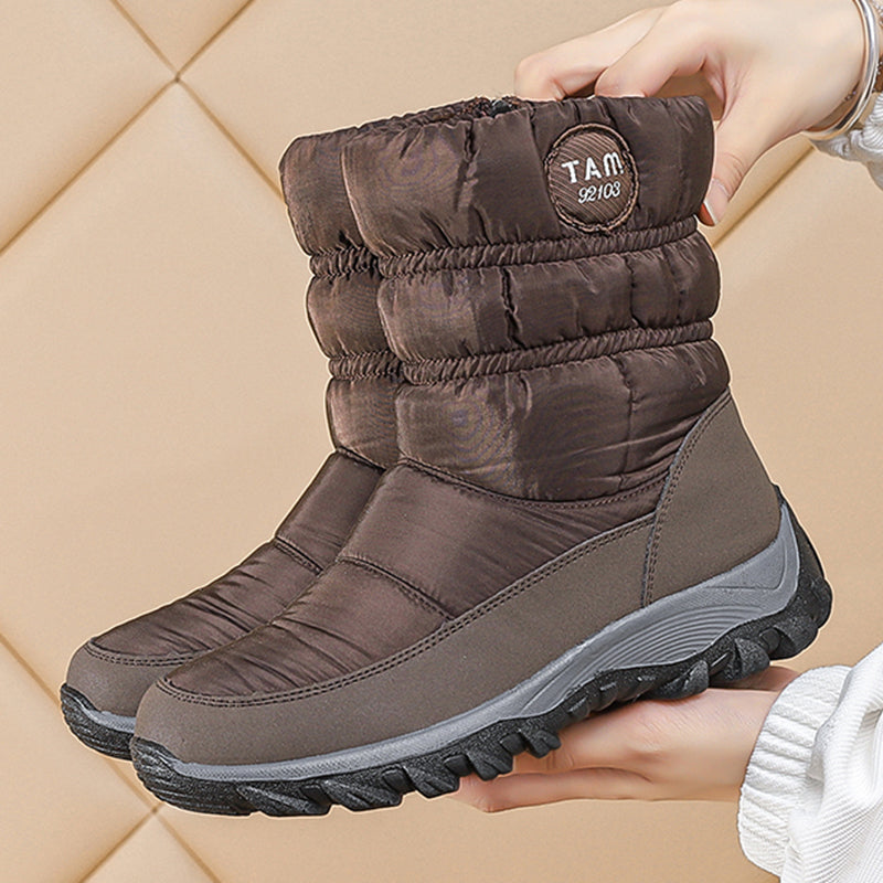 Trendy Boots Woman Snow New Shoes Women Platform Woman Shoes Fashion Waterproof Mid High Boots Plat 3