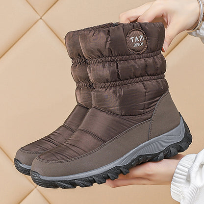 Trendy Boots Woman Snow New Shoes Women Platform Woman Shoes Fashion Waterproof Mid High Boots Plat 3