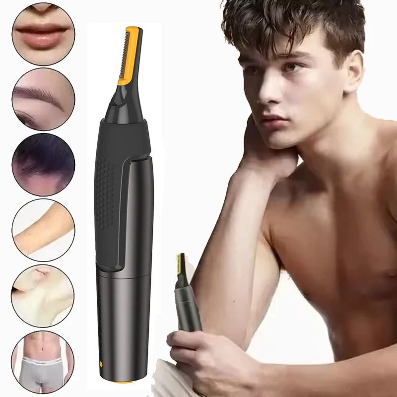 Portable Electric Shaver and Trimmer for Men Nose Ear Beard and Eyebrow Grooming Tool