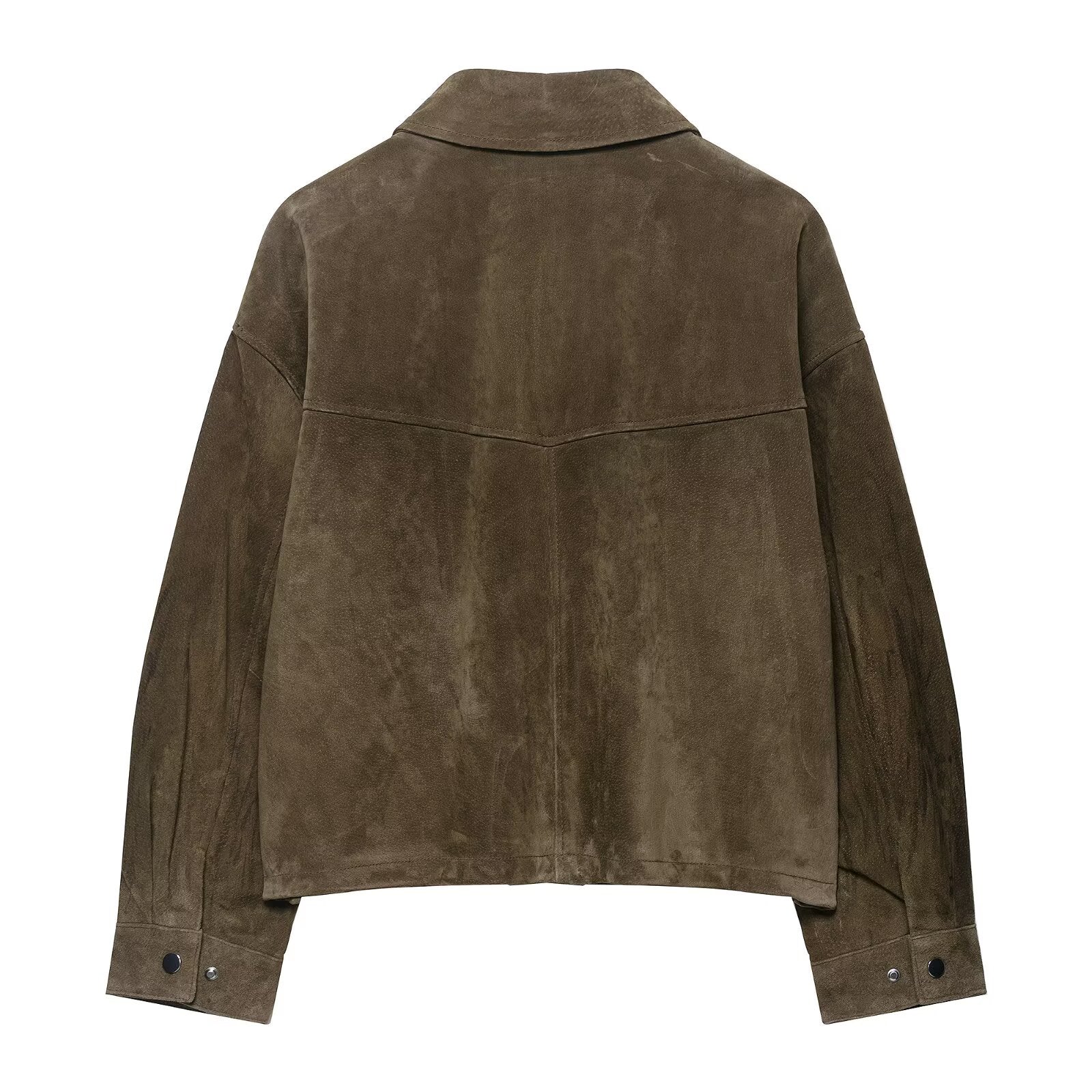 Autumn Winter Fashion Baseball Jacket, Elegant Zip Print, Loose Casual Coat, Women's Double Sided Short Outercoat