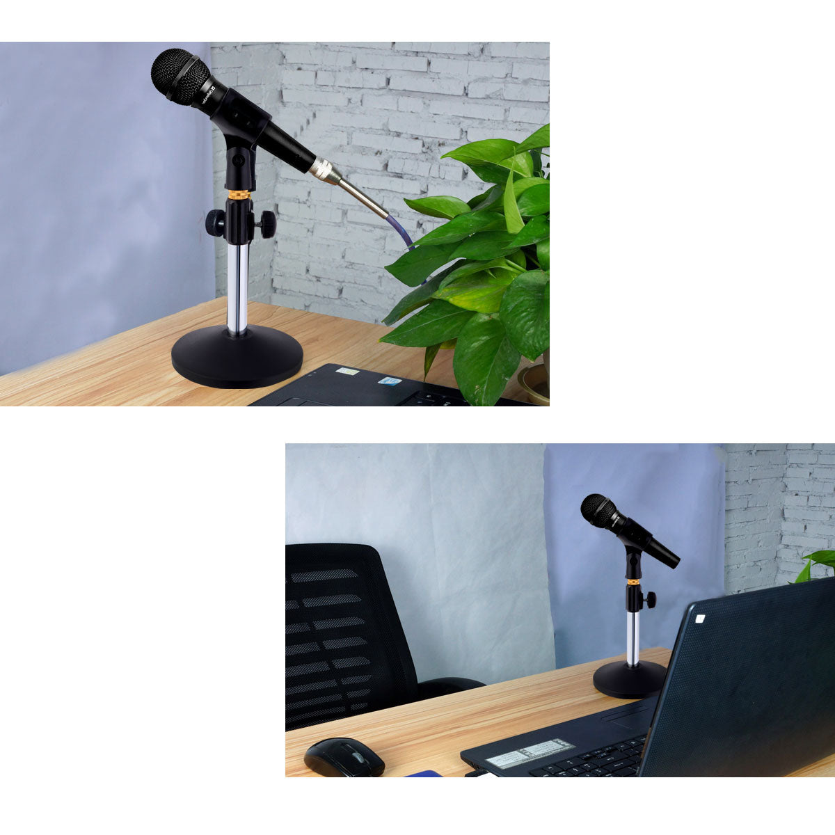 Professional Pedestal Mic Stand Portable Microphone Bracket Adjustable Desk Holder Speech Live Fixi 1