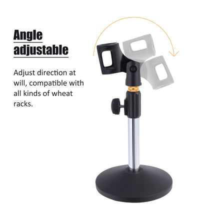 Professional Pedestal Mic Stand Portable Microphone Bracket Adjustable Desk Holder Speech Live Fixi 3