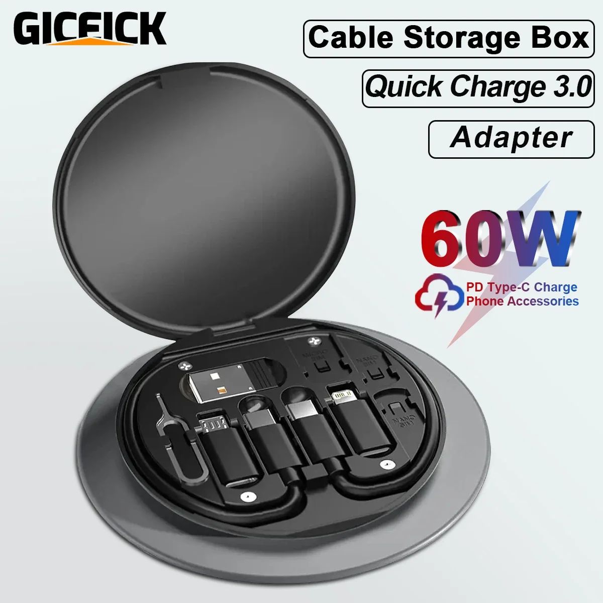 USB C Conversion Kit Multi USB Charging Adapter Cable, USB A & USB C to Micro / Type C, Phone Data Transfer Card