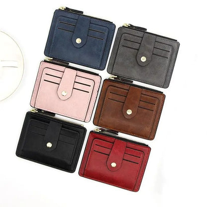 Slim Leather Card And Coin Wallet For Men And Women 4