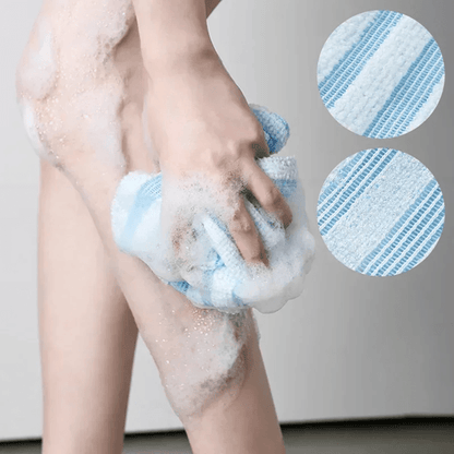 SilkyScrub Japanese Exfoliating Nylon Bath Towel For Deep Cleansing And Smooth Skin 1