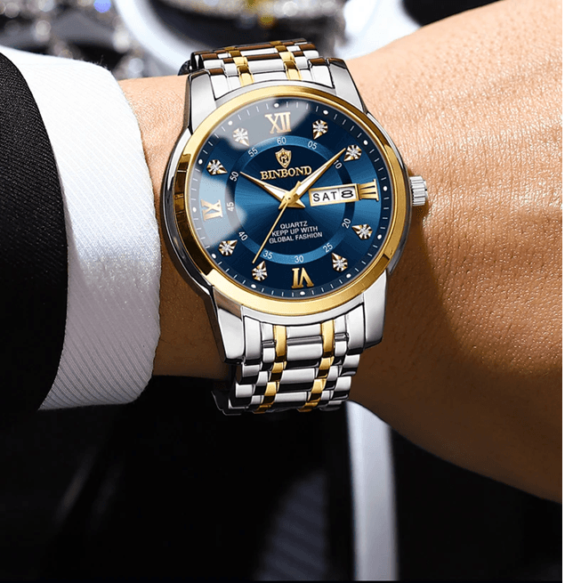 AquaLuxe Diver 30ATM Luxury Mens Waterproof Watch With Quartz Movement 1