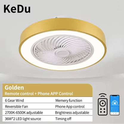 LumiBreeze Modern Ceiling Fan Light With Remote Control  Quiet Energy Efficient And Stylish Home Li 3