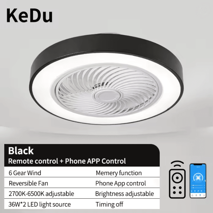LumiBreeze Modern Ceiling Fan Light With Remote Control  Quiet Energy Efficient And Stylish Home Li 5