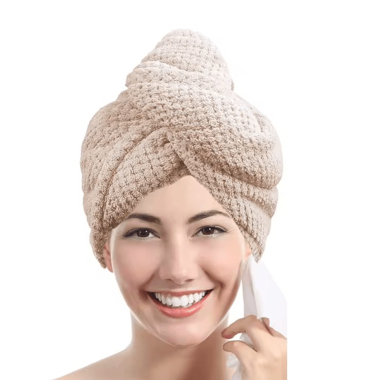 LuxeDry Ultra Absorbent Hair Towel Wrap  Fast Drying And Gentle For All Hair Types 4