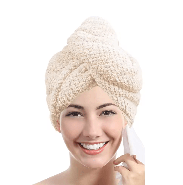 LuxeDry Ultra Absorbent Hair Towel Wrap  Fast Drying And Gentle For All Hair Types 5