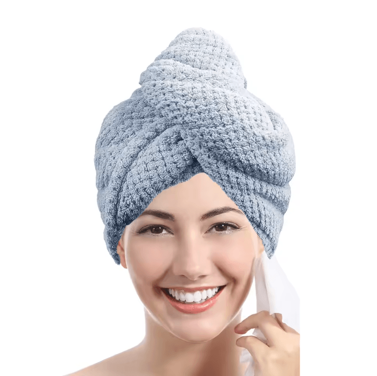 LuxeDry Ultra Absorbent Hair Towel Wrap  Fast Drying And Gentle For All Hair Types 6