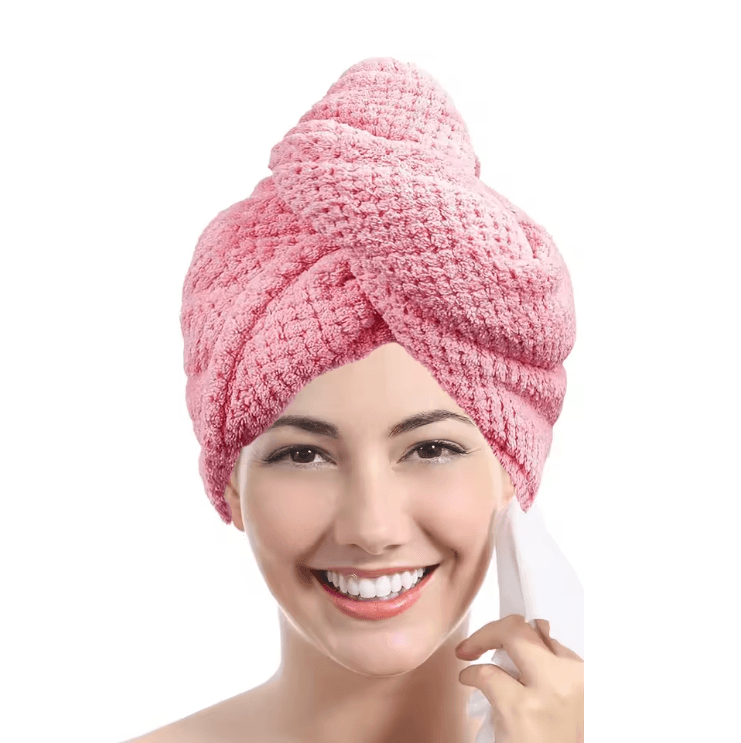 LuxeDry Ultra Absorbent Hair Towel Wrap  Fast Drying And Gentle For All Hair Types 8