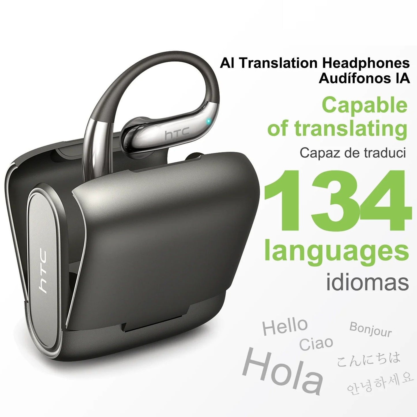 Wireless Translator Earbuds with Noise Reduction and IP55 Protection