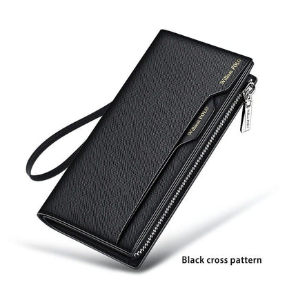 Genuine Leather Mens Wallet With Zipper And Card Slots 9