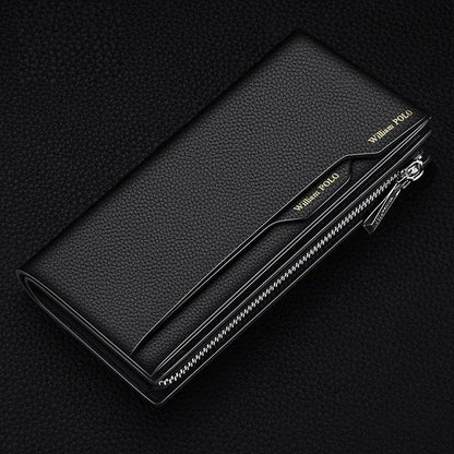 Genuine Leather Mens Wallet With Zipper And Card Slots 1