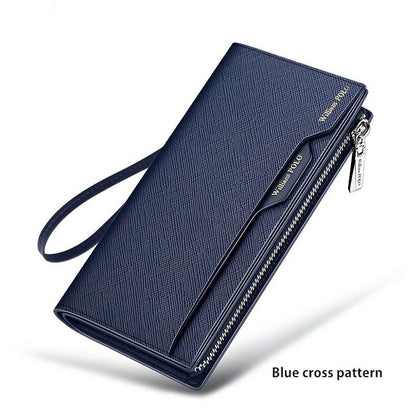 Genuine Leather Mens Wallet With Zipper And Card Slots 4