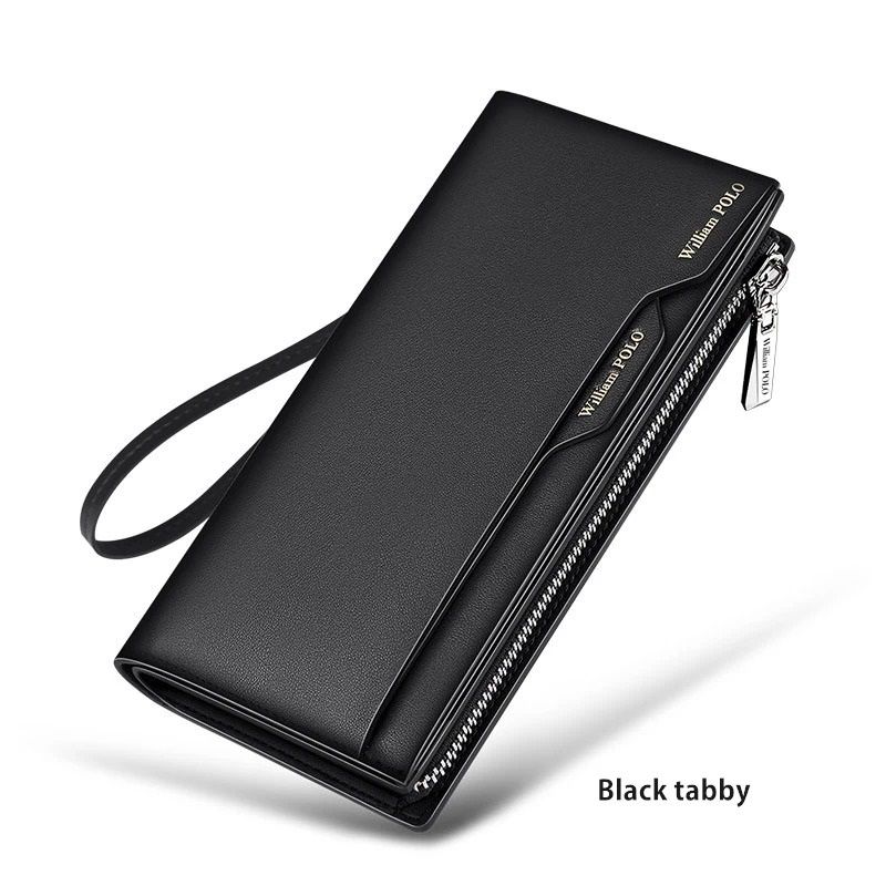 Genuine Leather Mens Wallet With Zipper And Card Slots 6