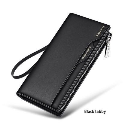 Genuine Leather Mens Wallet With Zipper And Card Slots 6