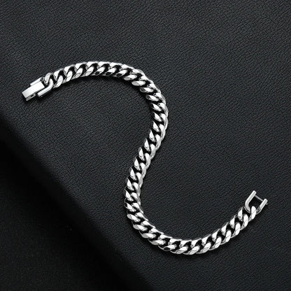 Titanium Steel Cuban Chain Bracelet 8mm 1
