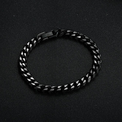 Titanium Steel Cuban Chain Bracelet 8mm 3
