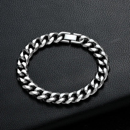 Titanium Steel Cuban Chain Bracelet 8mm 5