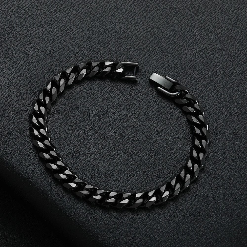 Titanium Steel Cuban Chain Bracelet 8mm 8
