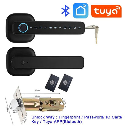 Smart Fingerprint Latch Lock For Indoor Doors 6