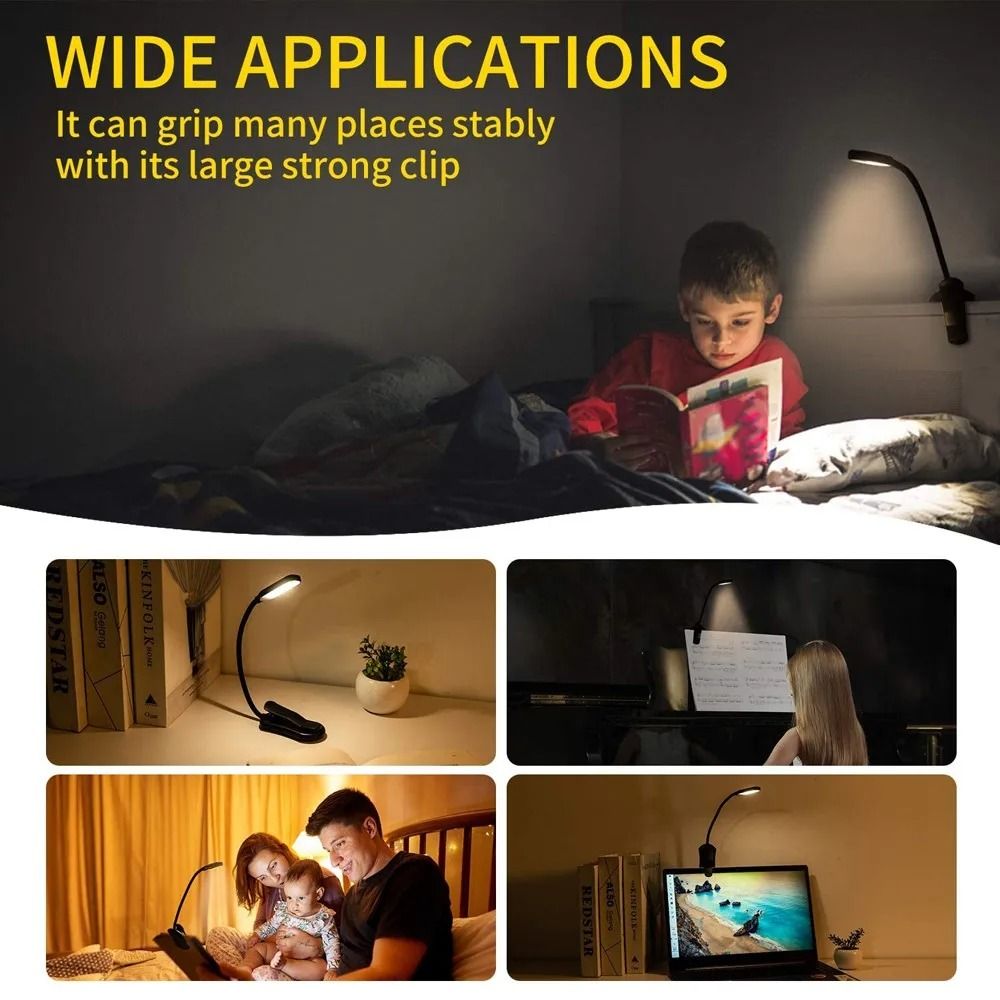 Rechargeable LED Book Light With Adjustable Brightness 4